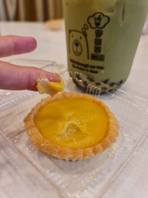 Freshly Baked Egg Tart ~ 23/3/22 at Mong Cha Cha Cafe 夢茶茶 in Central Singapore