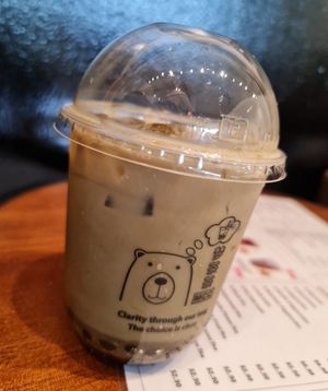 Hojicha Boba Latte  ~ 5/4/22 at Mong Cha Cha Cafe 夢茶茶 in Central Singapore