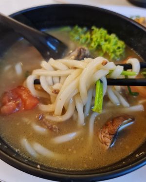 As good as usual Shacha Lionmane Udon ~ 11/6/22 at Mong Cha Cha Cafe 夢茶茶 in Central Singapore
