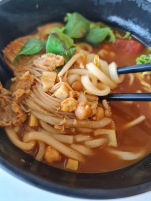 Assam Curry Udon ~ 24/8/22 at Mong Cha Cha Cafe 夢茶茶 in Central Singapore