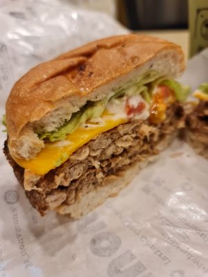 Double Patties Truffle Burger ~ 8/9/22 at Mong Cha Cha Cafe 夢茶茶 in Central Singapore