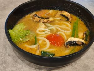 Shacha Lion's Mane Udon at Mong Cha Cha Cafe 夢茶茶 in Central Singapore