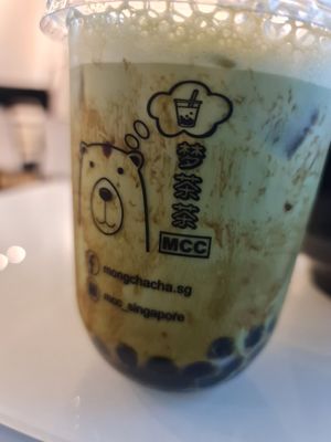 Uji Matcha Boba Latte ~ 12/2/23 at Mong Cha Cha Cafe 夢茶茶 in Central Singapore