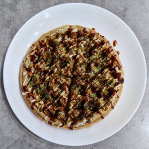 Okonomiyaki Waffles at Mong Cha Cha Cafe 夢茶茶 in Central Singapore