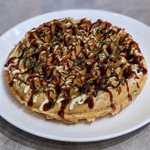 Okonomiyaki Waffles at Mong Cha Cha Cafe 夢茶茶 in Central Singapore