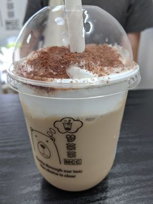 Mongcha rice creme Latte, so good! at Mong Cha Cha Cafe 夢茶茶 in Central Singapore