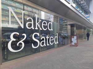 Street view at Naked and Sated - Estébanez Calderón in Madrid