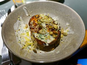 Baked pumpkin (vegan) at Sesame in Chamonix-mont-blanc
