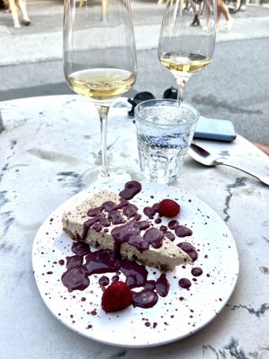 Delicious cheesecake 🌱  at Sesame in Chamonix-mont-blanc