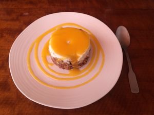 Vegan cheese cake at Sesame in Chamonix-mont-blanc