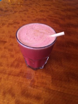 Ginger &  beet juice 👍👍 at Sesame in Chamonix-mont-blanc