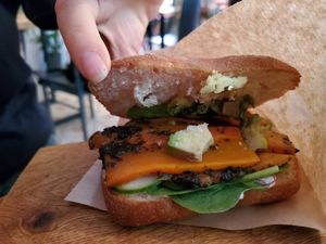 "Fish" Sandwich at Inclusive Cafe Ogurci in St Petersburg