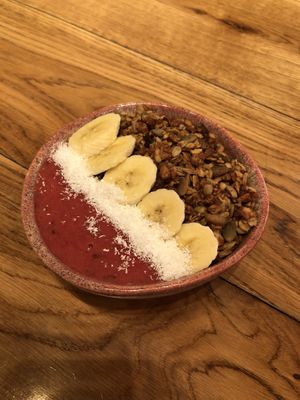 smoothie bowl with granola  at Inclusive Cafe Ogurci in St Petersburg