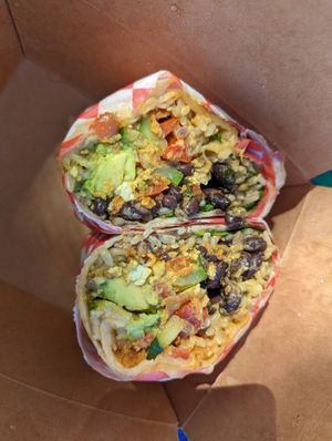 Rainbow Country Burrito ($13.75). Very yummy! at The Beet Box Cafe in Haleiwa