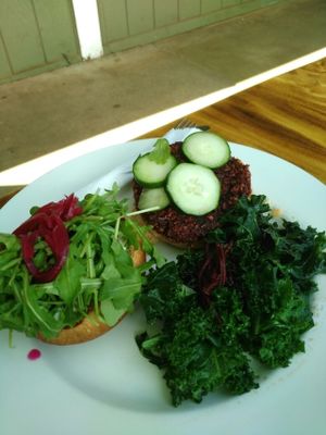 hello burger at The Beet Box Cafe in Haleiwa