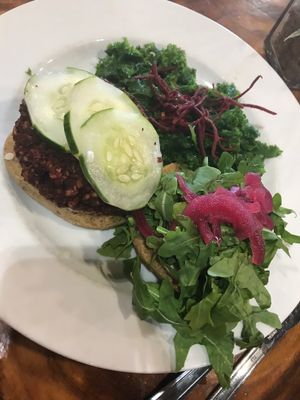 Veggie Burger (Beets) at The Beet Box Cafe in Haleiwa