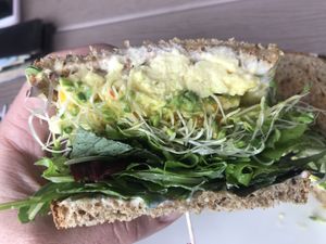 Inside of the sandwich  at The Beet Box Cafe in Haleiwa
