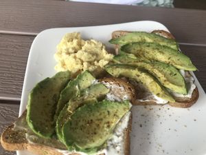 Avo toast vegan at The Beet Box Cafe in Haleiwa