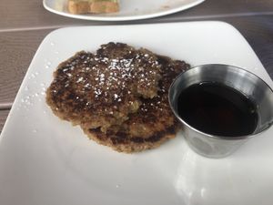Banana oat vegan pancakes at The Beet Box Cafe in Haleiwa