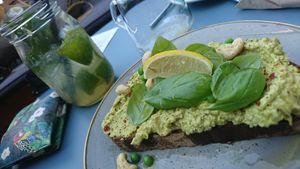 Cashew-pea bread at Café Concordia in Bremen