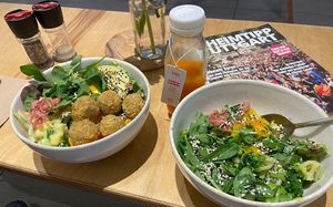 Protein und falafel bowl   at LALA Health Bar & Cafe in Stuttgart