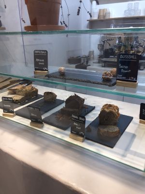 cakes, bliss balls etc. mostly vegan at LALA Health Bar & Cafe in Stuttgart