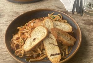 Sun-dried tomato pesto linguine   at Tywarnhayle Inn in Perranporth