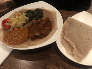 Food at Messob in Uppsala