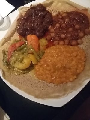 My four stews of choice at Messob in Uppsala