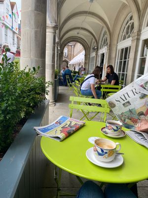 Outdoor seating at The Veg Box Cafe - Canterbury in Canterbury