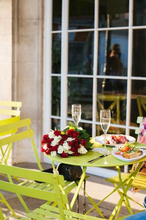 Outdoor seating at The Veg Box Cafe - Canterbury in Canterbury