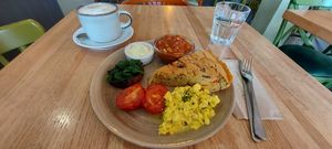 Farinata breakfast. Yummy! at The Veg Box Cafe - Canterbury in Canterbury