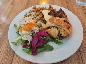 Wellington mushroom bake with salad for 12.5£ at The Veg Box Cafe - Canterbury in Canterbury