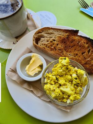 Tofu scramble on toast at The Veg Box Cafe - Canterbury in Canterbury