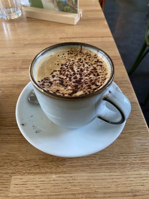 Cappuccino   at The Veg Box Cafe - Canterbury in Canterbury