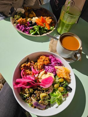 Buddha Bowl and Veggie Fritter at The Veg Box Cafe - Canterbury in Canterbury