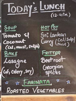 Example nenu at The Veg Box Cafe - Canterbury in Canterbury