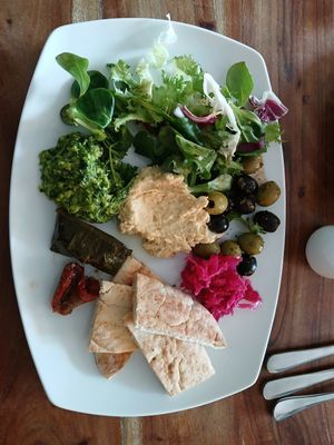 I had the tapas plate at The Veg Box Cafe - Canterbury in Canterbury