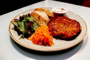 Fritter & Salad at The Veg Box Cafe - Canterbury in Canterbury