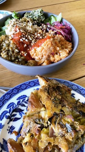 Buddha bowl and frittata 💚🌱 at The Veg Box Cafe - Canterbury in Canterbury