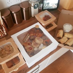 Delivery service, lasagne, curry, sausage rolls, afternoon tea at The Wooer in Falkirk