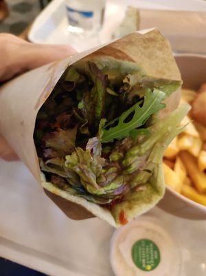 Green Durum Kebab Vegan at Efendi Doner in Bucharest