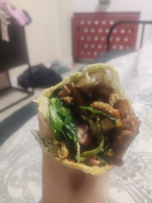 Meaty wrap at Efendi Doner in Bucharest