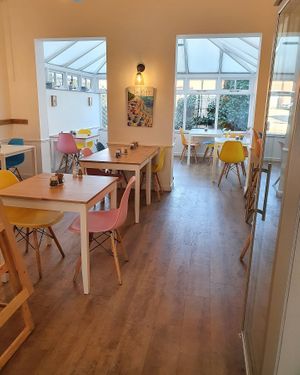 Seating area  at Plant Cafe - maybe closed in Ipswich