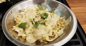 Courgette and Lemon Papardelle at Plant Cafe - maybe closed in Ipswich