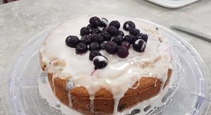 Almond and Blueberry cake 😍 at Plant Cafe - maybe closed in Ipswich