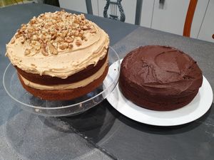 Coffee and walnut - chocolate cake at Plant Cafe - maybe closed in Ipswich