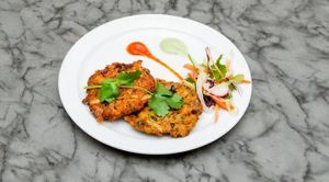 Onion Spinach Bhaji - Vegan! at Swagatam Indian in Bristol