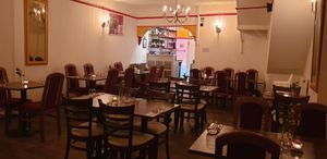 Inside the restaurant at Swagatam Indian in Bristol