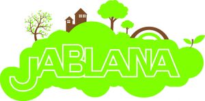 Jablana's logo at Trgovina Rastoča Jablana in Ljubljana